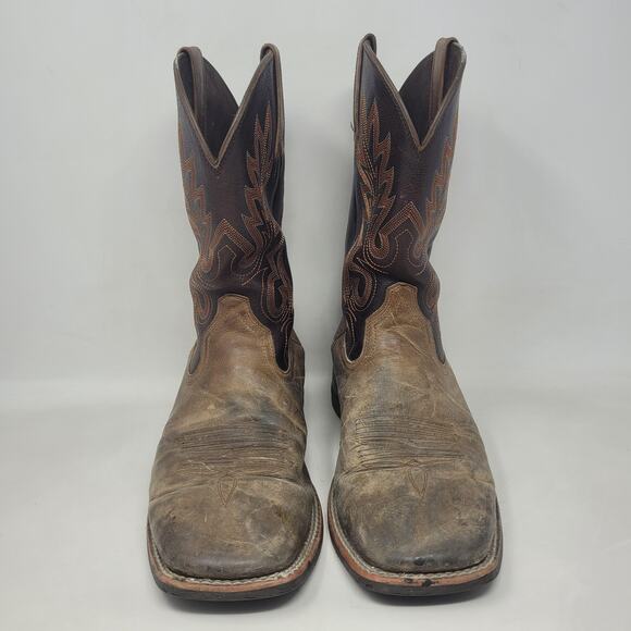 Ariat Boots Mens 10D Brown Leather Western Cowboy Square Toe 100038449 Layton - Picture 3 of 15